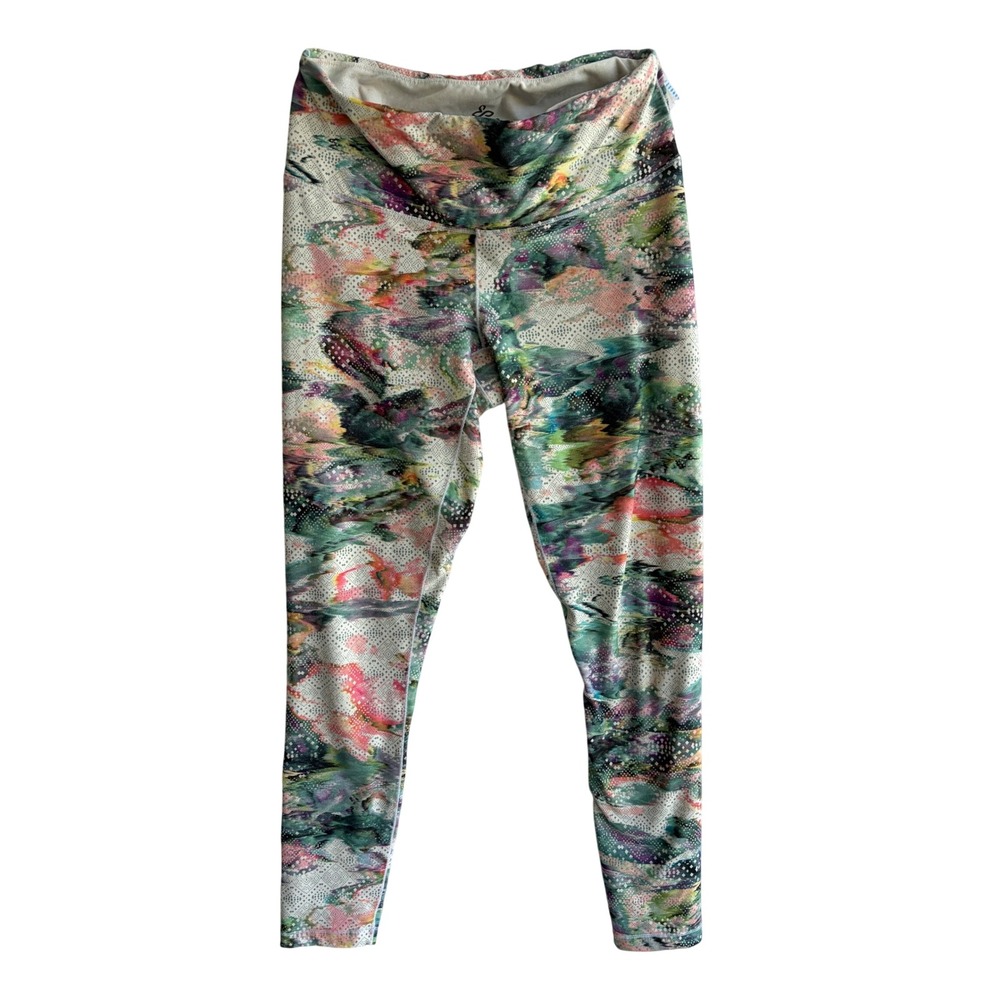 Prana‎ Womens Yoga Leggings Small Multicolor Abstract Geometric Print Activewear